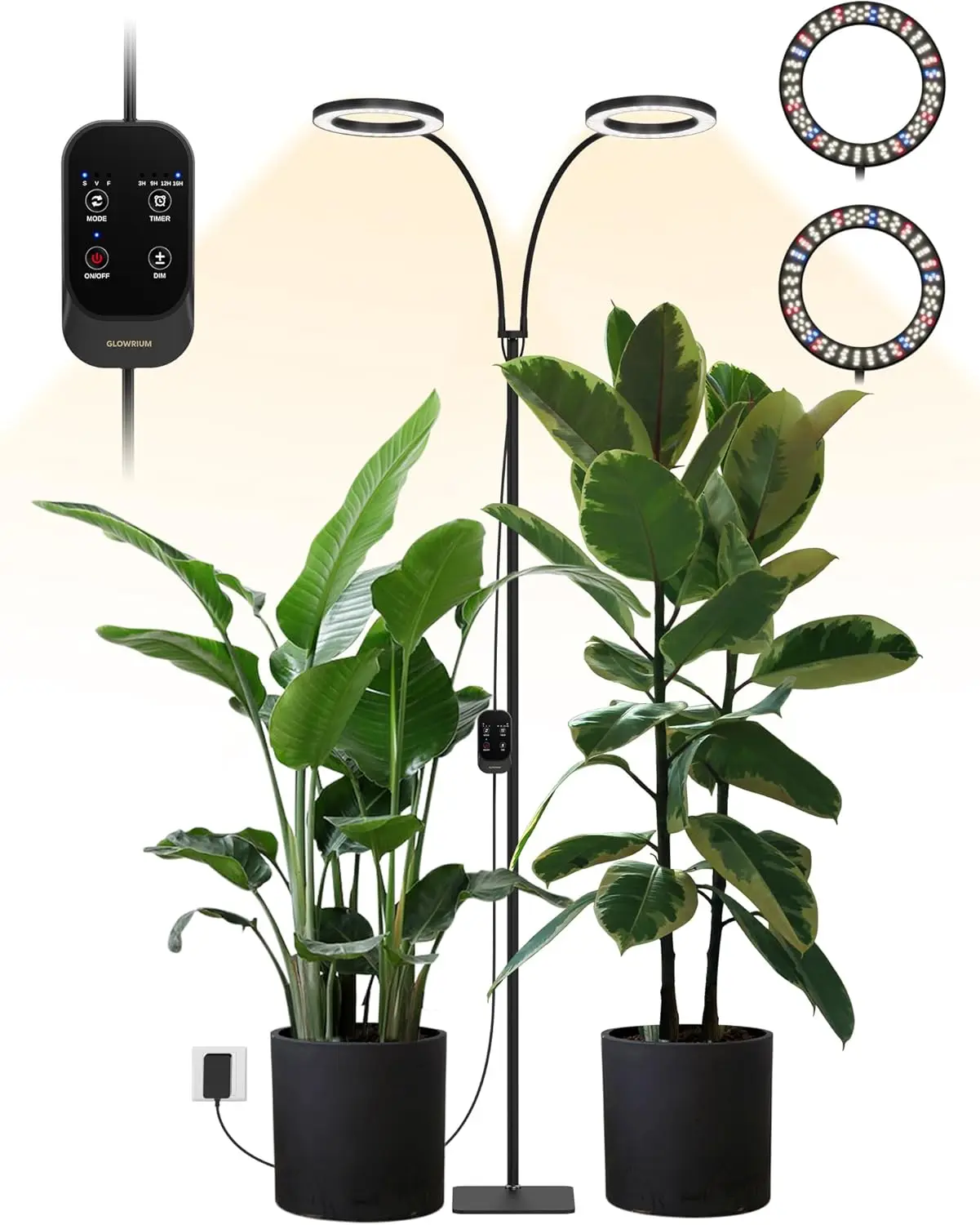 Светодиодный фитосветильник 48 Вт с двумя головками для растений в помещении, регулируемая высота 60-180 см, полный спектр с таймером и диммером
Светодиодный фитосветильник 48 Вт с двумя головками для растений в помещении, регулируемая высота 60-180 см, полный спектр с таймером и диммером