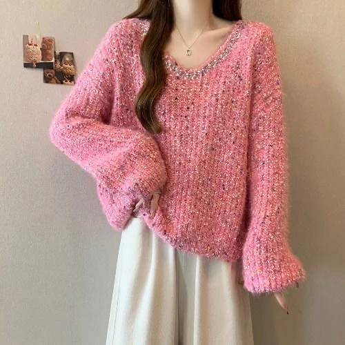 iny Tead Knitted Sweater V-Ne Women's plus Size Autumn Winter Warm Thiened Long Sve ort Length Dot Sweater
iny Tead Knitted Sweater V-Ne Women's plus Size Autumn Winter Warm Thiened Long Sve ort Length Dot Sweater