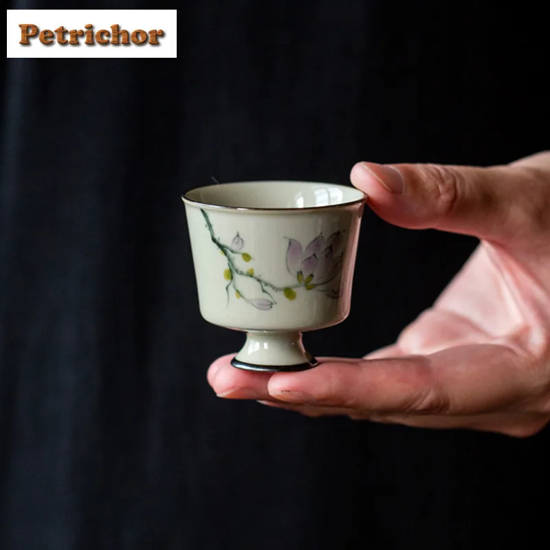 2pc/lot Hand Drawn Magnolia Flower High Footed Teacup Zen Tea Bowl Cute Cup Tea-tasting Smelling Cup Jianzhan Master Cups 35ML
2pc/lot Hand Drawn Magnolia Flower High Footed Teacup Zen Tea Bowl Cute Cup Tea-tasting Smelling Cup Jianzhan Master Cups 35ML