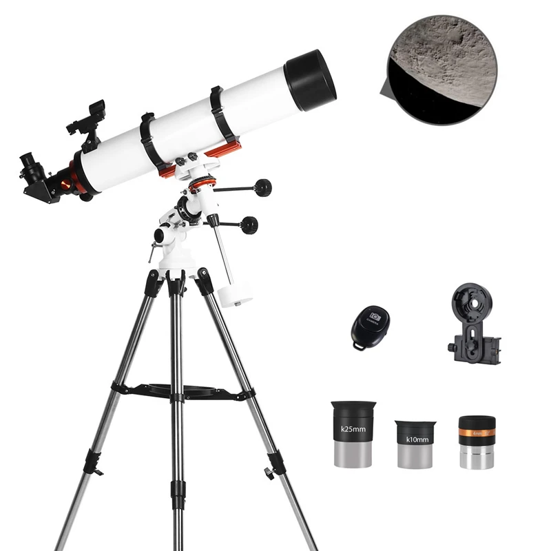 120900 Long-Focus HD Astronomical Telescope 120mm Large-Aperture Equatorial Refractor Outdoor Telescope
120900 Long-Focus HD Astronomical Telescope 120mm Large-Aperture Equatorial Refractor Outdoor Telescope