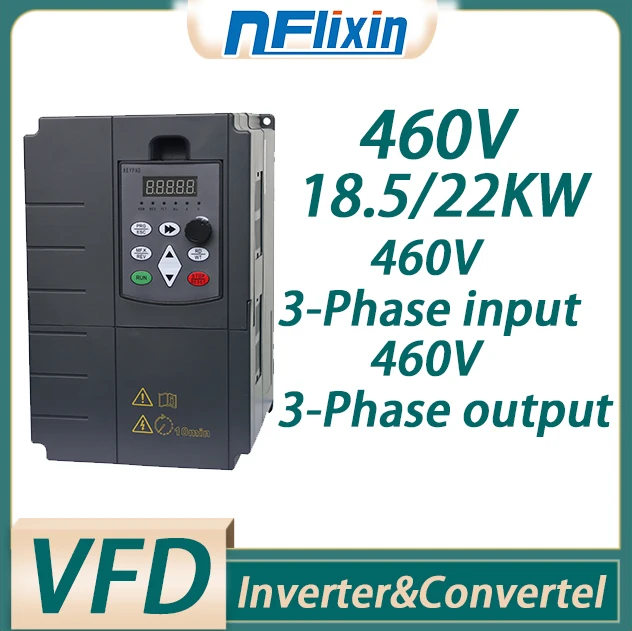 New VFD three-phase 460V to three-phase 460V frequency converter 15KW 18.5KW 22KW 30KW motor speed controller
New VFD three-phase 460V to three-phase 460V frequency converter 15KW 18.5KW 22KW 30KW motor speed controller