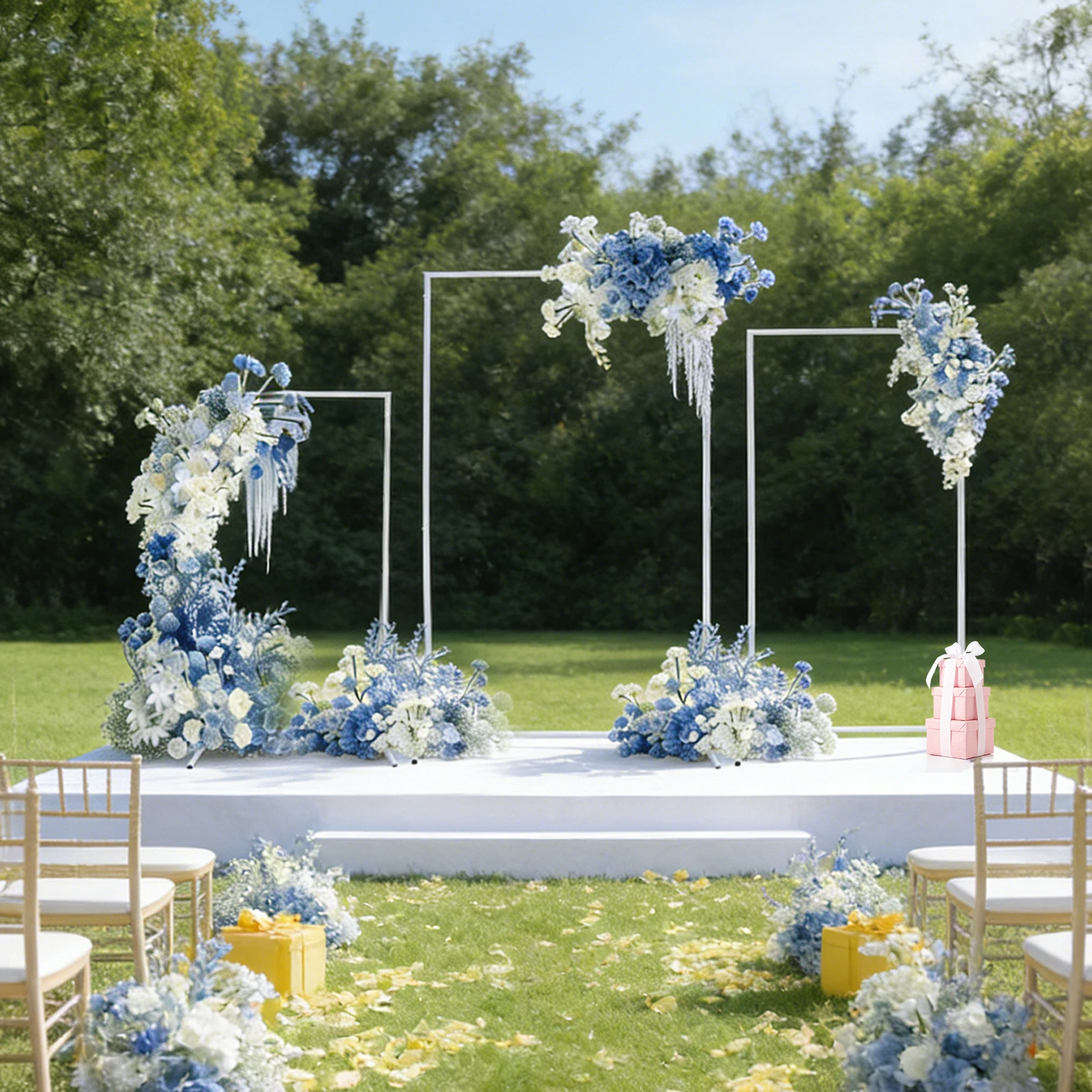 Wedding Arch Backdrop Stand 3 Pack, Heavy Duty Metal Frame with Base for Party Balloon Decoration, Adjustable Height for Birthday Photobooth, Anniversary & Banquet
Wedding Arch Backdrop Stand 3 Pack, Heavy Duty Metal Frame with Base for Party Balloon Decoration, Adjustable Height for Birthday Photobooth, Anniversary & Banquet