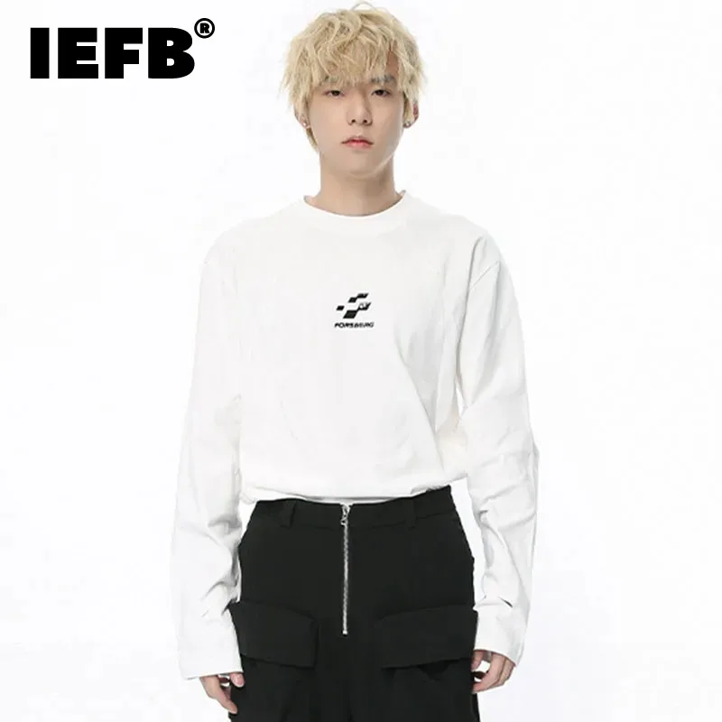 IEFB Men T-shirt Casual Letter Printing Solid Color Round Collar Baggy Male Long Sleeve Tops Simple Men's Clothing Spring 9C4739
IEFB Men T-shirt Casual Letter Printing Solid Color Round Collar Baggy Male Long Sleeve Tops Simple Men's Clothing Spring 9C4739