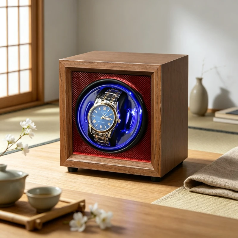 Minimalist Wooden Automatic Watch Winder Box Stand Up Quiet Motor Rotating Organizer for Mechanical Watches Durable Storage Case
Minimalist Wooden Automatic Watch Winder Box Stand Up Quiet Motor Rotating Organizer for Mechanical Watches Durable Storage Case