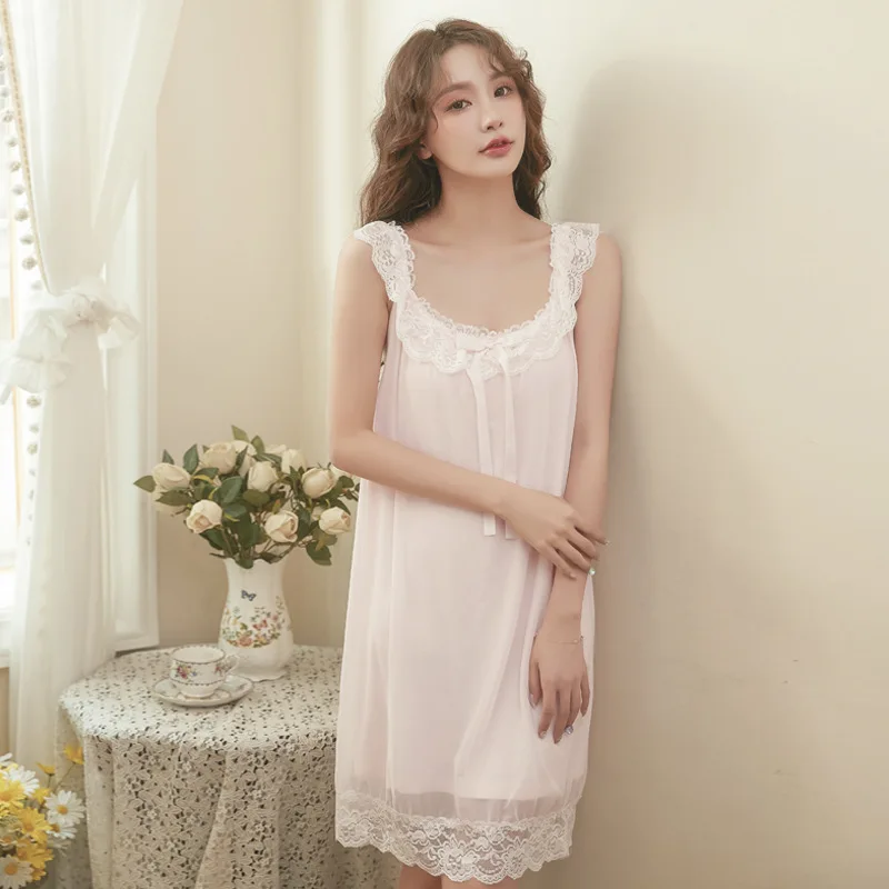 Nightgown Women's Clothing Homewear Summer Thin Lace Elegant Comfortable Casual Breathable Simple Stylish Versatile Large Size
Nightgown Women's Clothing Homewear Summer Thin Lace Elegant Comfortable Casual Breathable Simple Stylish Versatile Large Size