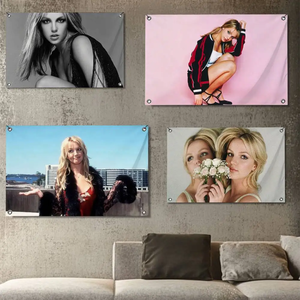 Singer B-Britney S-Spears-ES for party camping living room bedroom carnival booth interior decorations Flags
Singer B-Britney S-Spears-ES for party camping living room bedroom carnival booth interior decorations Flags