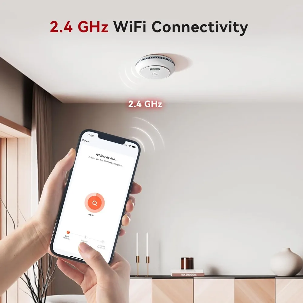 Smart Smoke and Carbon Monoxide Detector Combo with Digital Display, 2 in 1 WiFi Fire and CO Alarm Detector
Smart Smoke and Carbon Monoxide Detector Combo with Digital Display, 2 in 1 WiFi Fire and CO Alarm Detector