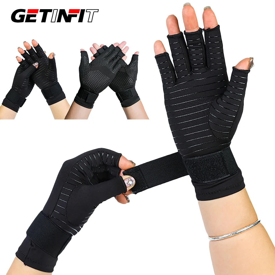 GETINFIT 1Pair Half Finger Pressure Gloves Anti-slip Dispensing Adjustable Copper Fiber Half Finger Gloves Outdoor Sports Unisex
GETINFIT 1Pair Half Finger Pressure Gloves Anti-slip Dispensing Adjustable Copper Fiber Half Finger Gloves Outdoor Sports Unisex