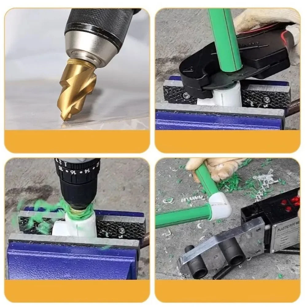 PPR Stepped Drill Bit Set 3 Piece for Plastic Water Pipes with Stable Hex Shank and Efficient Chip Evacuation Features
PPR Stepped Drill Bit Set 3 Piece for Plastic Water Pipes with Stable Hex Shank and Efficient Chip Evacuation Features