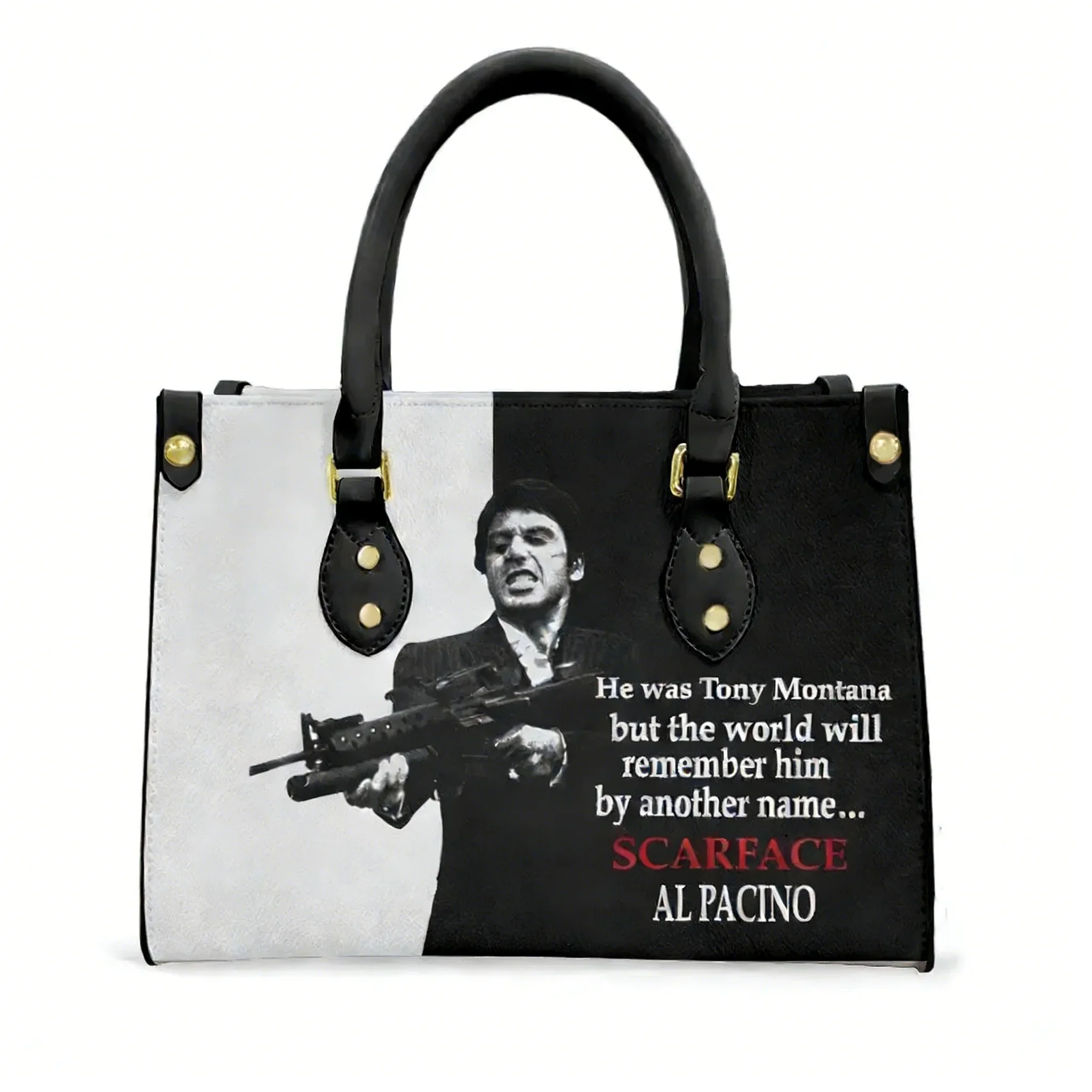 Scarface Tote Bag Purse Hot Movie Tony Montana Women Men Personalized Text Image PU Leather Handbag Business Shopping Gift Bags
Scarface Tote Bag Purse Hot Movie Tony Montana Women Men Personalized Text Image PU Leather Handbag Business Shopping Gift Bags