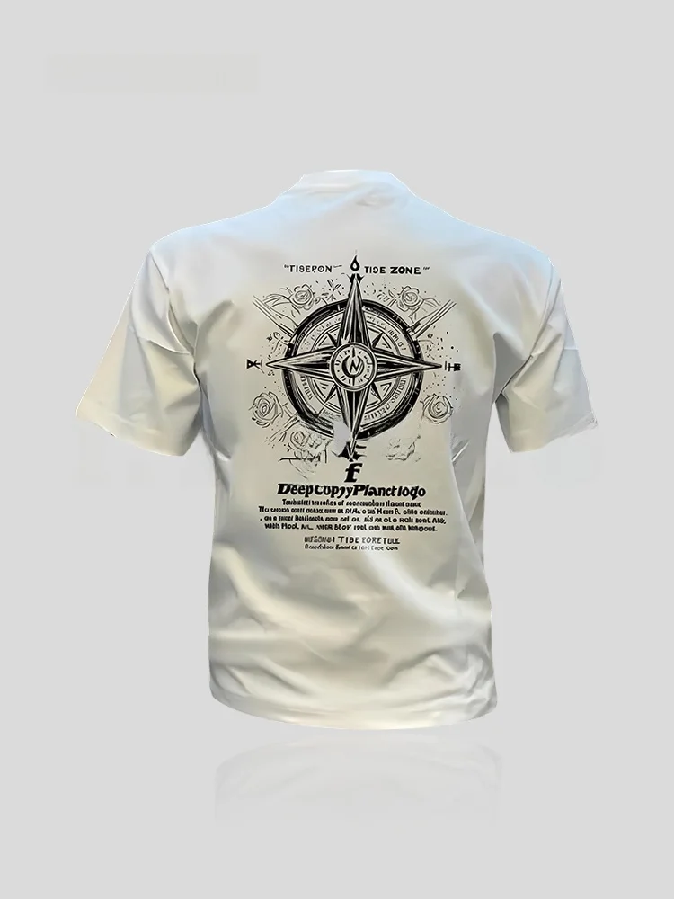Pure Cotton Short Sleeve T-Shirt Men's Summer New Style Print round Neck Shirt Fashionable American Style Cool Wind
Pure Cotton Short Sleeve T-Shirt Men's Summer New Style Print round Neck Shirt Fashionable American Style Cool Wind