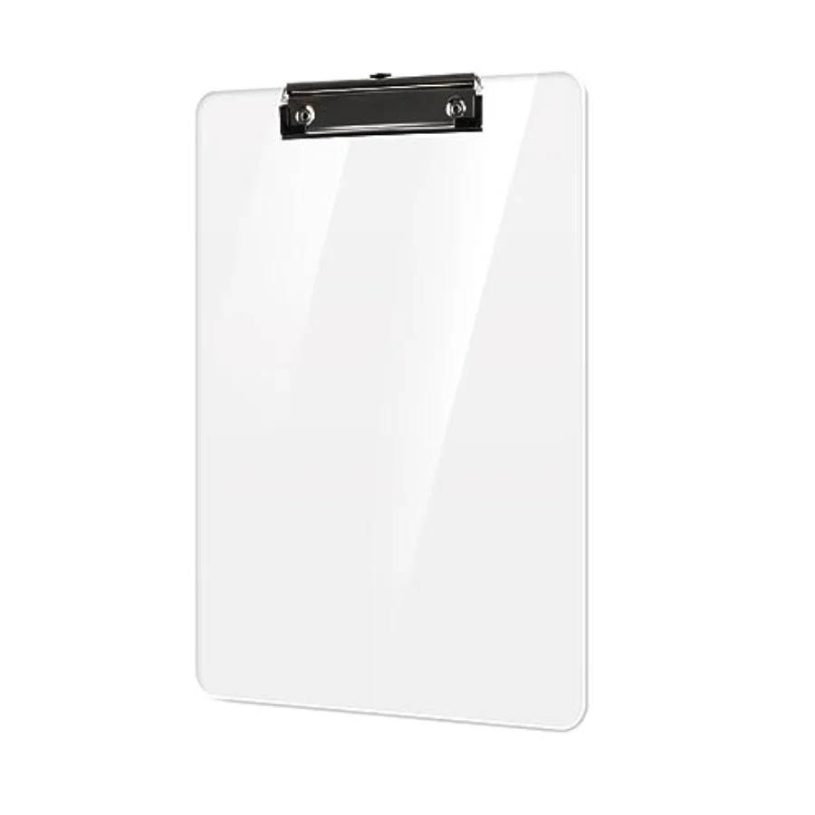 Plastic Clipboards, A4 Acrylic Clear Board 8.5x11 for Classroom, Students, Transparent Letter Size 9" x.5" with Low Profile Cli
Plastic Clipboards, A4 Acrylic Clear Board 8.5x11 for Classroom, Students, Transparent Letter Size 9" x.5" with Low Profile Cli