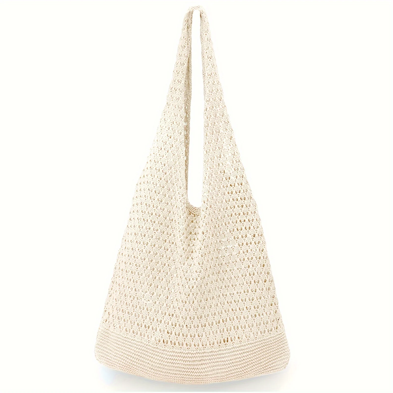 Women's Crochet Tote Bag, Hollow Out Knit Shoulder Handbag For Summer Beach And Casual Use
Women's Crochet Tote Bag, Hollow Out Knit Shoulder Handbag For Summer Beach And Casual Use