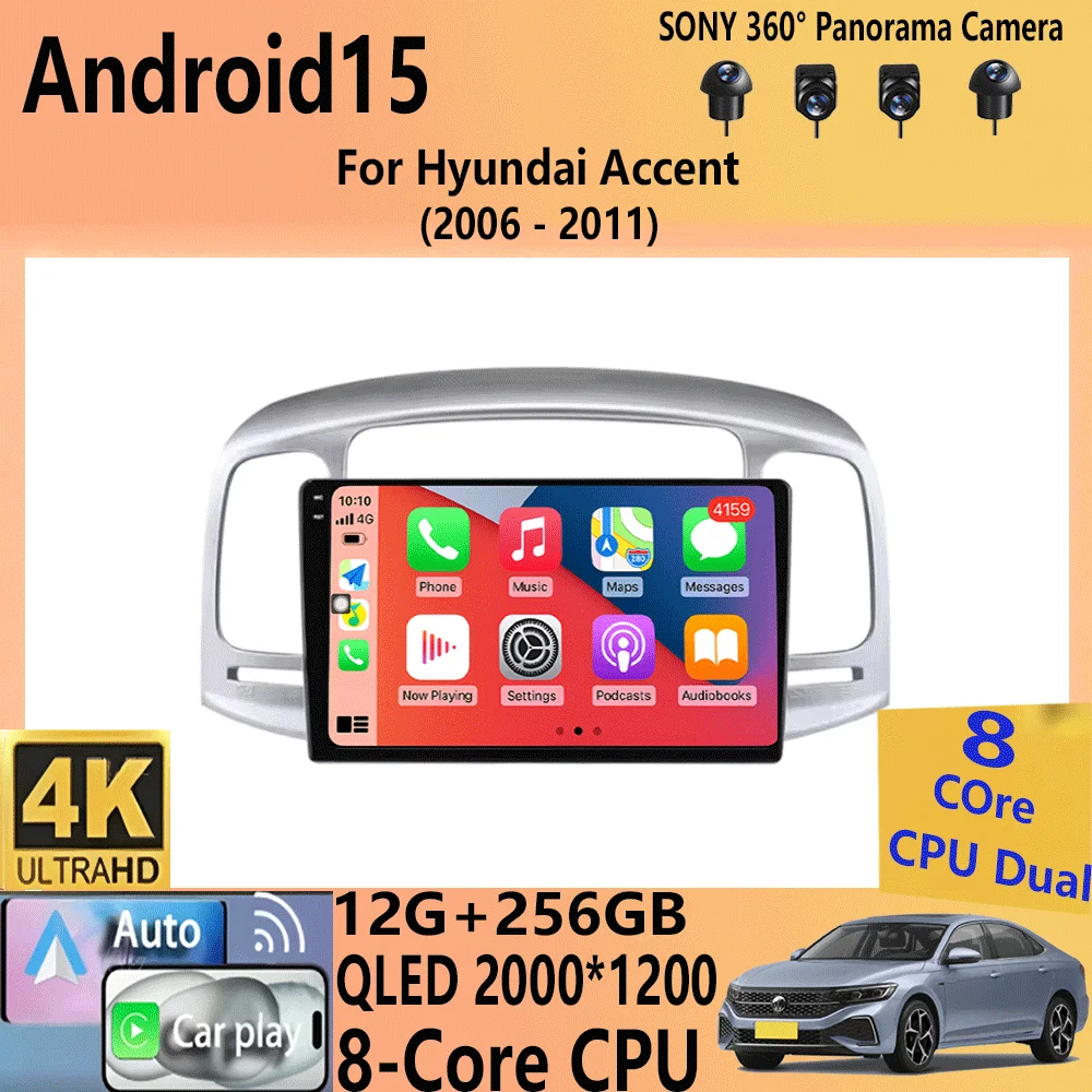 Android 15 Car Radio For Hyundai Accent 2006-2011 Multimedia Video Player Stereo GPS Navigation 5G WIFI DSP Carplay Android Auto
Android 15 Car Radio For Hyundai Accent 2006-2011 Multimedia Video Player Stereo GPS Navigation 5G WIFI DSP Carplay Android Auto