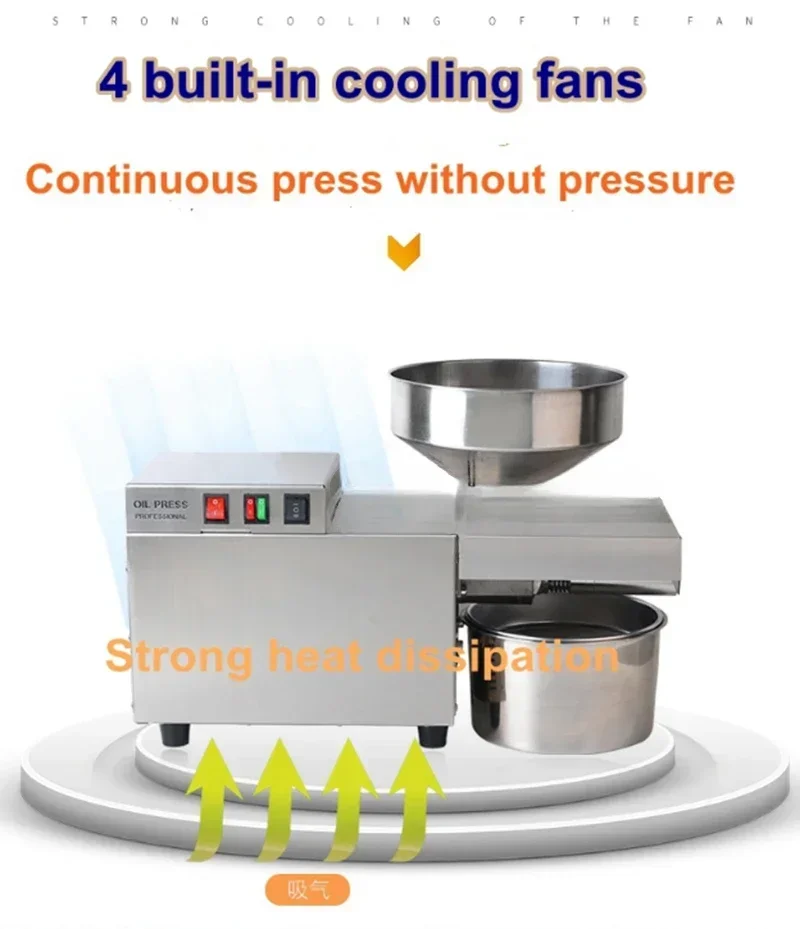 'Stainless Steel Oil Press Machine Cold Oil Extractor Sunflower Olive Oil Presser
'Stainless Steel Oil Press Machine Cold Oil Extractor Sunflower Olive Oil Presser