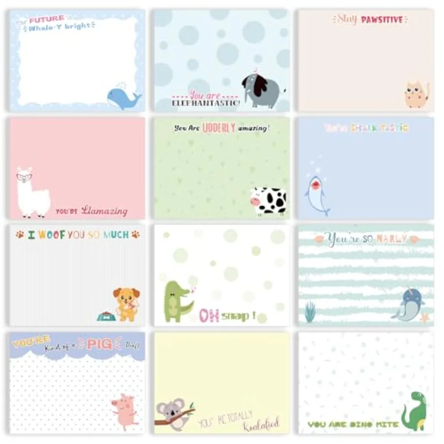 12 Pad/ 600 Sheets Funny Sticky Notes Cute Animal Pun Notepads 3 x 4 Inch Fun Novelty Animal Sticky Notes Inspirational Memo Se
12 Pad/ 600 Sheets Funny Sticky Notes Cute Animal Pun Notepads 3 x 4 Inch Fun Novelty Animal Sticky Notes Inspirational Memo Se