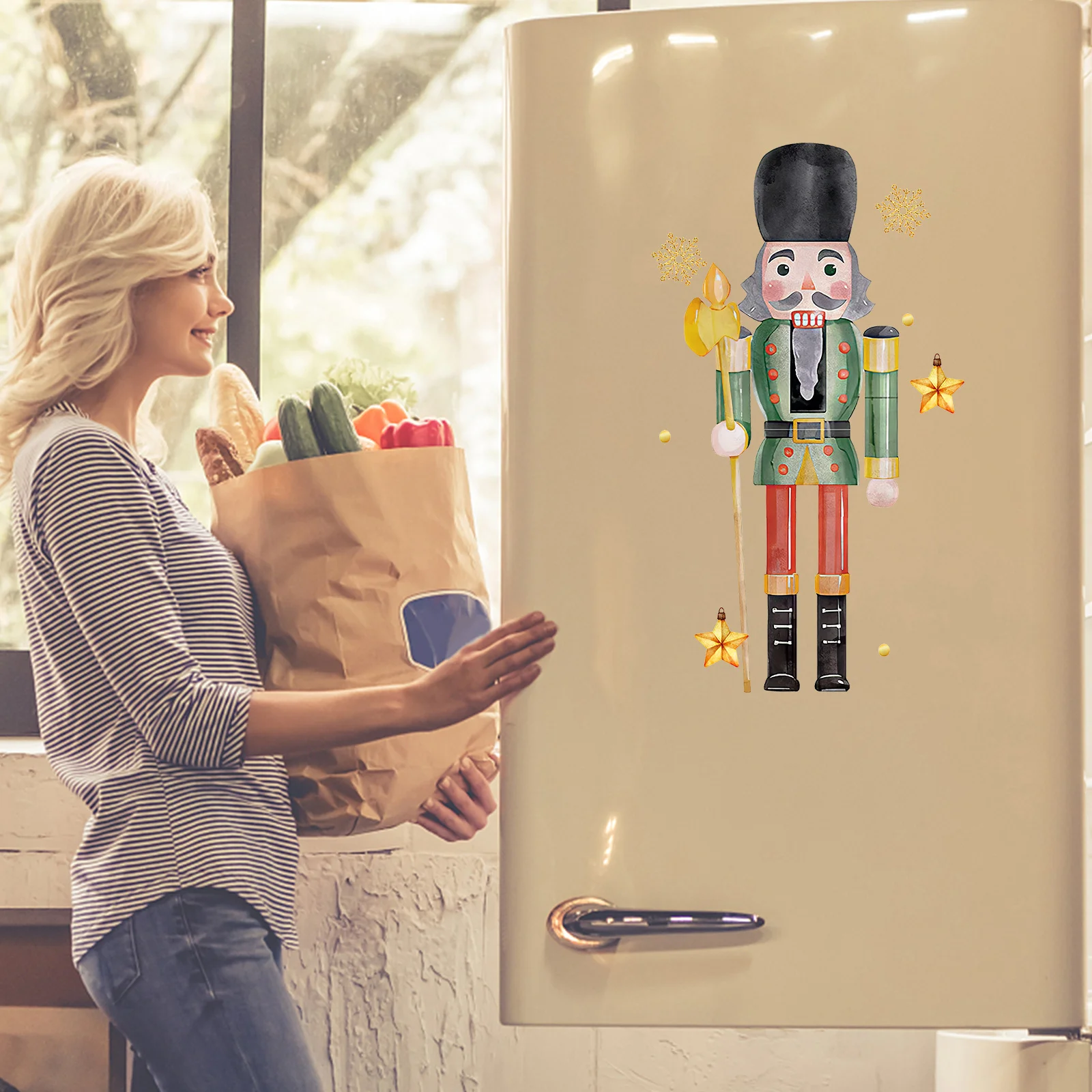 1Set Nutcracker Wall Decals Holiday Window Stickers Christmas Home Decor Easy Apply Remove PVC Decals for Living Room Nursery
1Set Nutcracker Wall Decals Holiday Window Stickers Christmas Home Decor Easy Apply Remove PVC Decals for Living Room Nursery