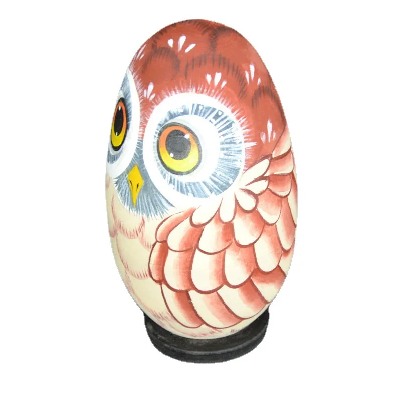 Matryoshka doll, owl pattern, brown dark tone, eye gradual change color drawing technique, large size
Matryoshka doll, owl pattern, brown dark tone, eye gradual change color drawing technique, large size
