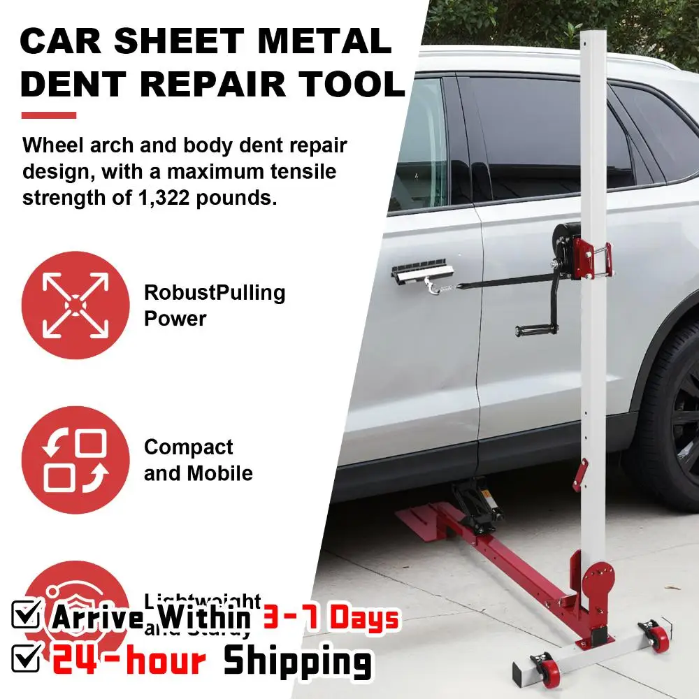 Dent Repair Puller 3 in 1 with Nylon Casters Car Dent Pull Lever Bar 1322lbs Pulling Force for Repair on Fenders Sills Doors
Dent Repair Puller 3 in 1 with Nylon Casters Car Dent Pull Lever Bar 1322lbs Pulling Force for Repair on Fenders Sills Doors