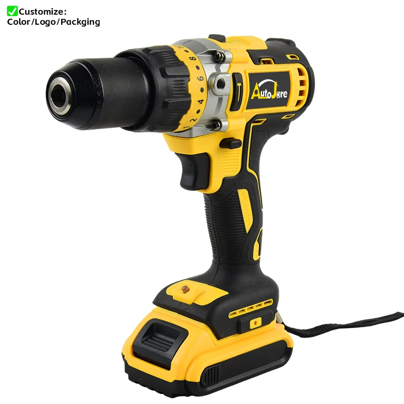 High Power 13mm Metal Chuck Brushless Lithium Electric Cordless Mini Forward Reverse Multi-Function Impact Hammer Drill Tool
High Power 13mm Metal Chuck Brushless Lithium Electric Cordless Mini Forward Reverse Multi-Function Impact Hammer Drill Tool
