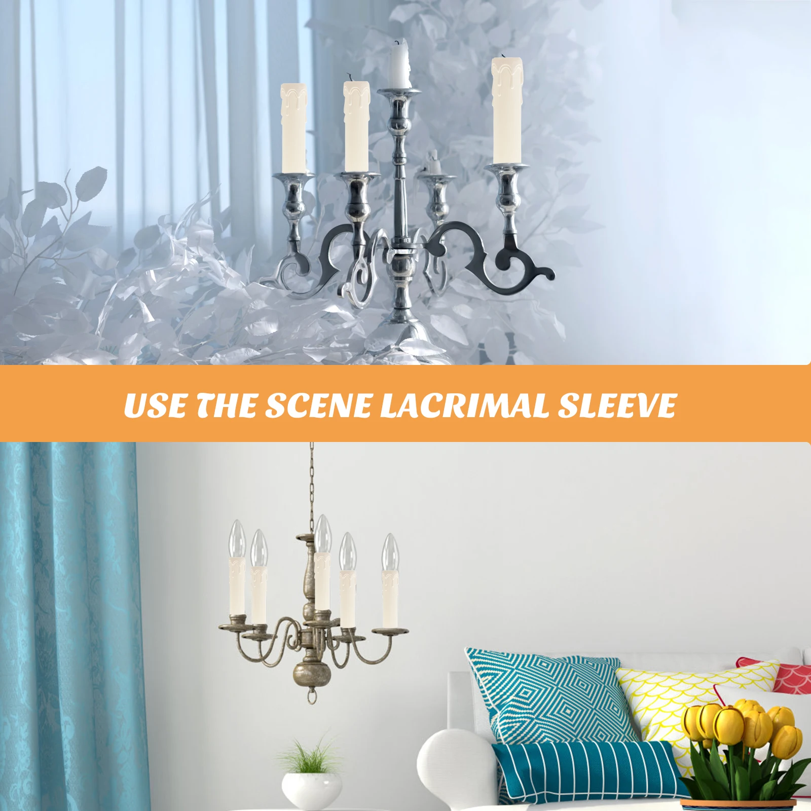20 pcs Tears Casing Sleeves for Chandeliers Socket Covers Vintage Drip Waterproof Plastic Holder Lighting Decor White
20 pcs Tears Casing Sleeves for Chandeliers Socket Covers Vintage Drip Waterproof Plastic Holder Lighting Decor White