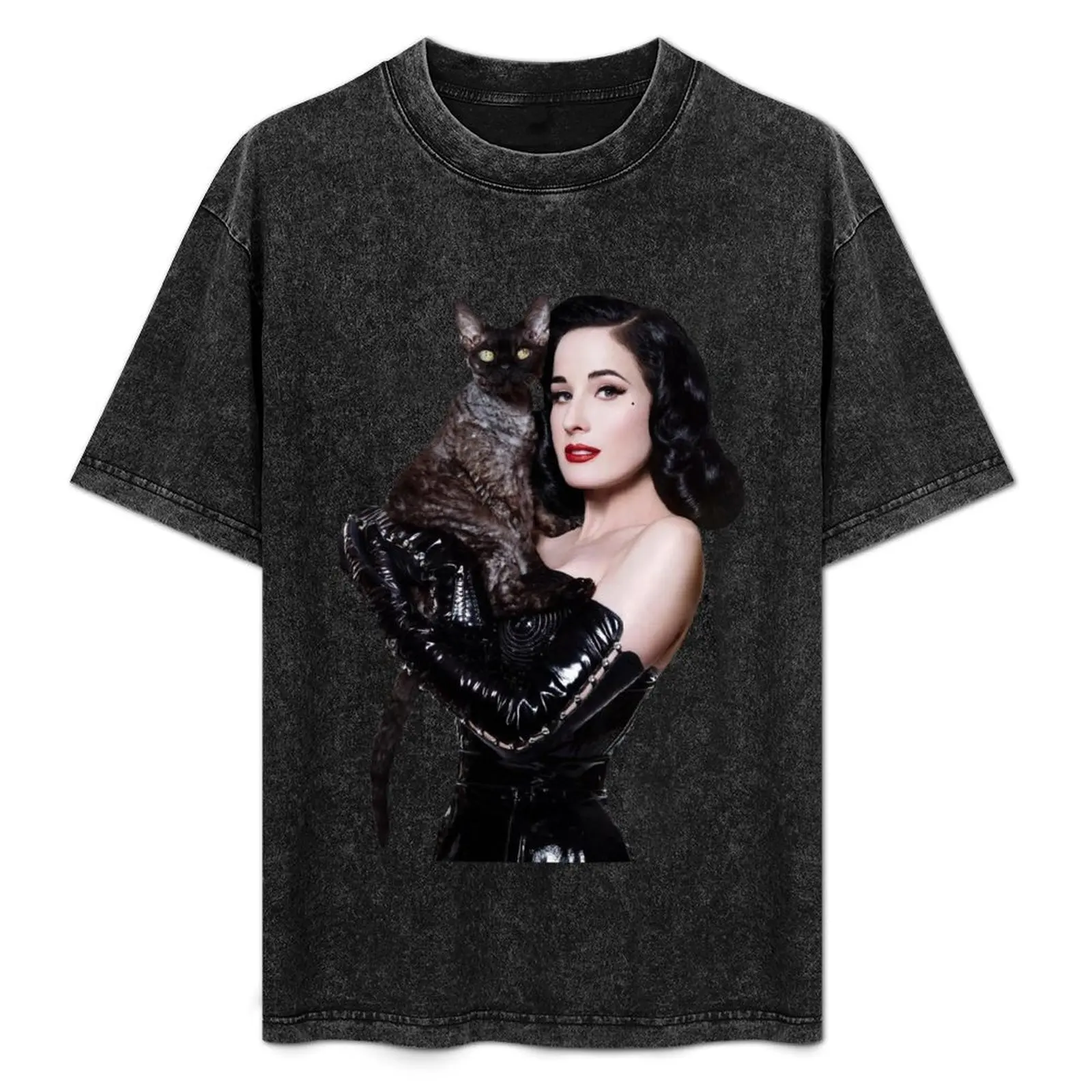 Dita and Aleister the Cat von Teese Cutout T-Shirt Comfortable Daily Wear Tee
Dita and Aleister the Cat von Teese Cutout T-Shirt Comfortable Daily Wear Tee