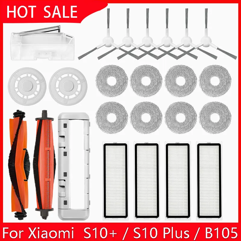 For Xiaomi Robot Vacuum S10 Plus / S10+ / B105 Parts Accessories Main Side Brush Hepa Filter Mop Cloth Replacement Accessories
For Xiaomi Robot Vacuum S10 Plus / S10+ / B105 Parts Accessories Main Side Brush Hepa Filter Mop Cloth Replacement Accessories