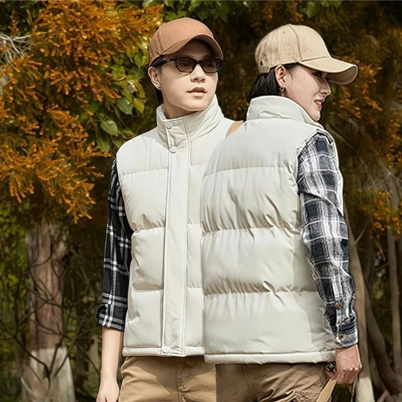 Зимний утолщенный хлопковый жилет 2025 года, свободный крой, унисекс, термостойкая куртка с воротником-стойкой, повседневная теплая куртка без рукавов
Зимний утолщенный хлопковый жилет 2025 года, свободный крой, унисекс, термостойкая куртка с воротником-стойкой, повседневная теплая куртка без рукавов