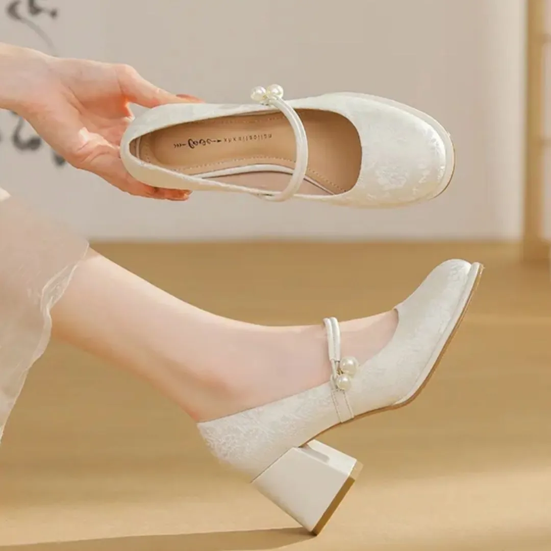 Women's Mary Jane Heels, Comfortable Square Toe Block Heels,Chunky Heel Chinese Style Elegant Embroidered Shoes zapatos de mujer
Women's Mary Jane Heels, Comfortable Square Toe Block Heels,Chunky Heel Chinese Style Elegant Embroidered Shoes zapatos de mujer