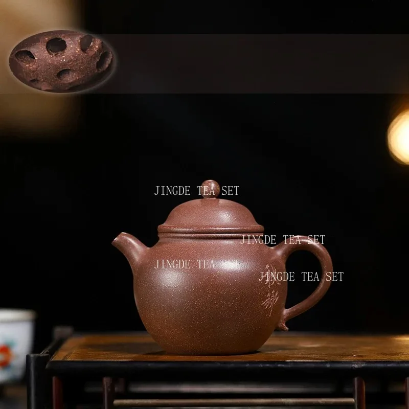 200ml Carved Purple Clay Teapot Chinese Style Internal Push Hole Household Personal Use Only Teapot High-end Kungfu Tea Infuser
200ml Carved Purple Clay Teapot Chinese Style Internal Push Hole Household Personal Use Only Teapot High-end Kungfu Tea Infuser