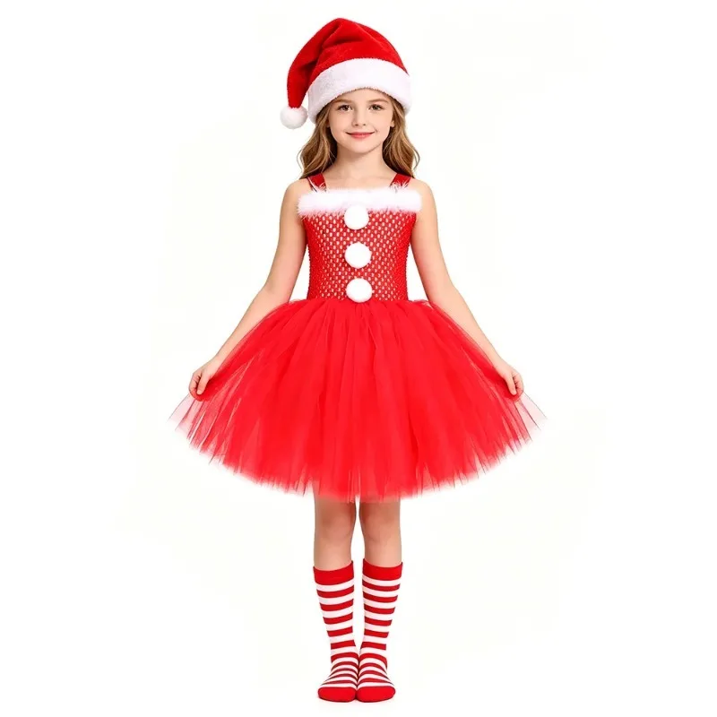 Red Christmas clothes for Girls Father Christmas Fancy Tutu Dress Kids Xmas Holiday Carnival Outfit Children New Years Clothes
Red Christmas clothes for Girls Father Christmas Fancy Tutu Dress Kids Xmas Holiday Carnival Outfit Children New Years Clothes