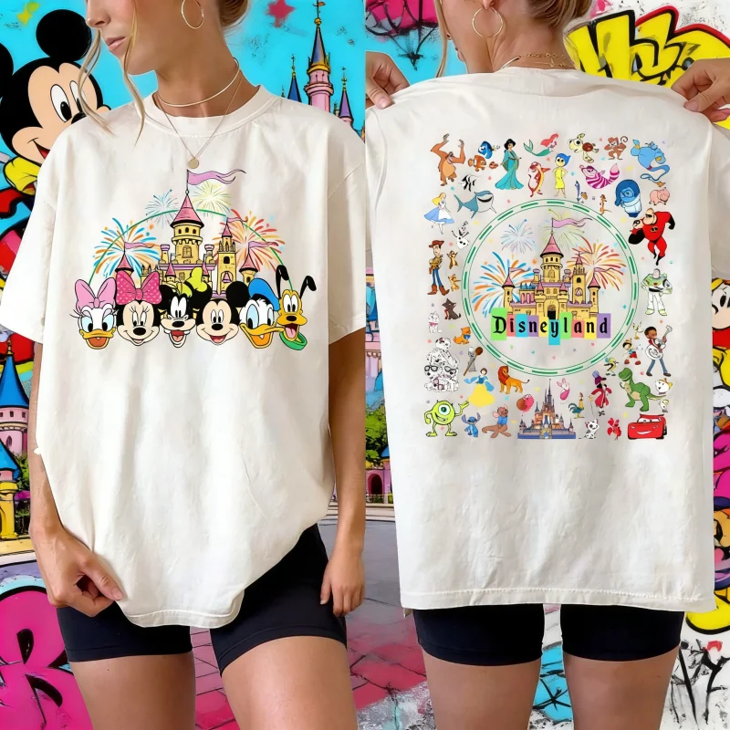 Лето 2022, рубашка Disney Castle с волшебными персонажами, Микки и друзья, коллекция персонажей Disney Pixar, футболка из 100% чистого хлопка
Лето 2022, рубашка Disney Castle с волшебными персонажами, Микки и друзья, коллекция персонажей Disney Pixar, футболка из 100% чистого хлопка