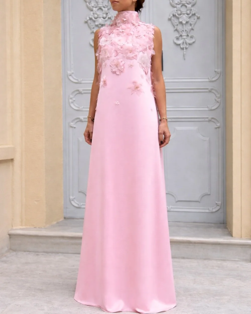 Customized High Quality Women Jersey Handmade Flower Beading A-line Evening Dresses Classic High Collar Sleeveless Prom Dresses
Customized High Quality Women Jersey Handmade Flower Beading A-line Evening Dresses Classic High Collar Sleeveless Prom Dresses