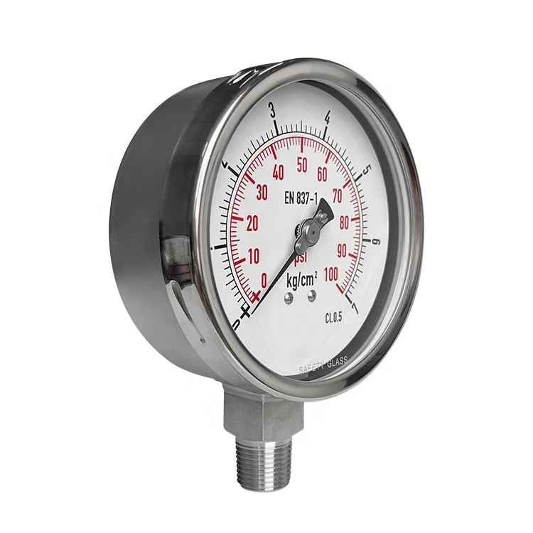 CLASSE A1 316 Stainless Steel Manometer 100mm Hydraulic SS Pressure Gauge -1 + 10KGF/CM2 1/4 BSP
CLASSE A1 316 Stainless Steel Manometer 100mm Hydraulic SS Pressure Gauge -1 + 10KGF/CM2 1/4 BSP