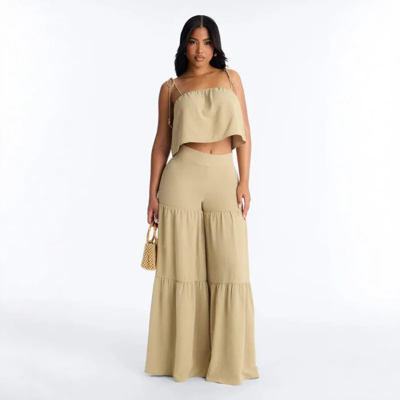 KEXU Elegant Cami Top & Long Pants 2 Piece Outfit, Office Casual Wear for Women
KEXU Elegant Cami Top & Long Pants 2 Piece Outfit, Office Casual Wear for Women