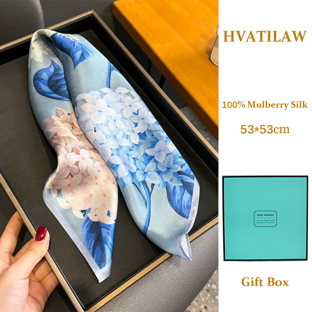 Luxury 100% Mulberry Silk Scarf Women Design Small 53x53cm Square Shawl Neck Hair Headband Fashion Neckerchief Bandana Gift Box
Luxury 100% Mulberry Silk Scarf Women Design Small 53x53cm Square Shawl Neck Hair Headband Fashion Neckerchief Bandana Gift Box