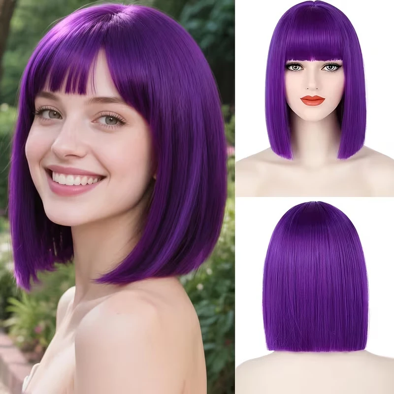 Women's hair , seamless and invisible, new - short straight bob style, realistic full-head wig
Women's hair , seamless and invisible, new - short straight bob style, realistic full-head wig