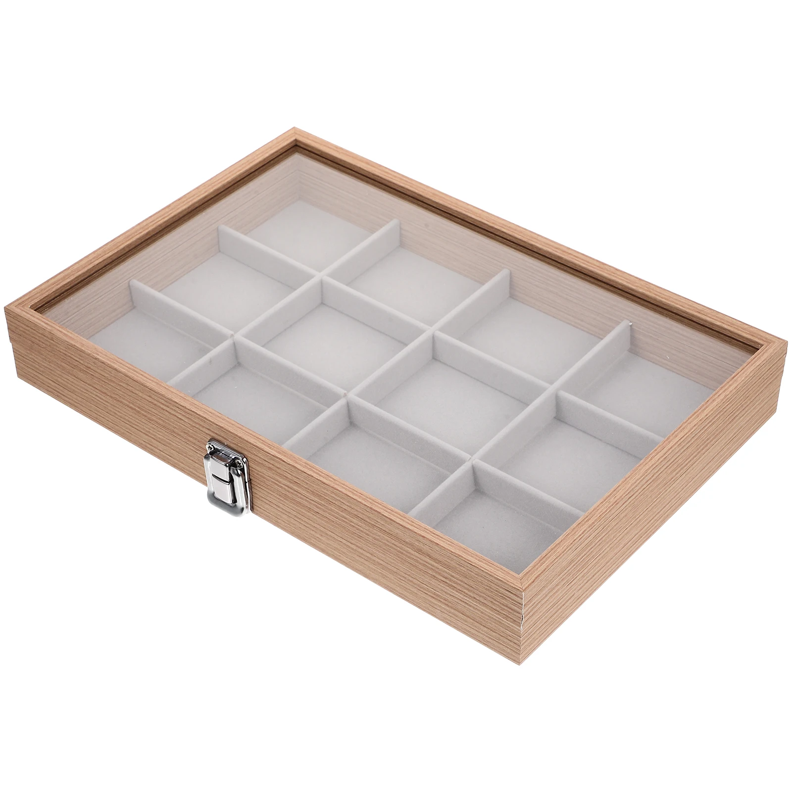 Wooden Display Box 12 Grid Large Capacity Jewelry Case Clear Lid Storage Organizer For Earrings Necklaces Rings Bracelets Home
Wooden Display Box 12 Grid Large Capacity Jewelry Case Clear Lid Storage Organizer For Earrings Necklaces Rings Bracelets Home