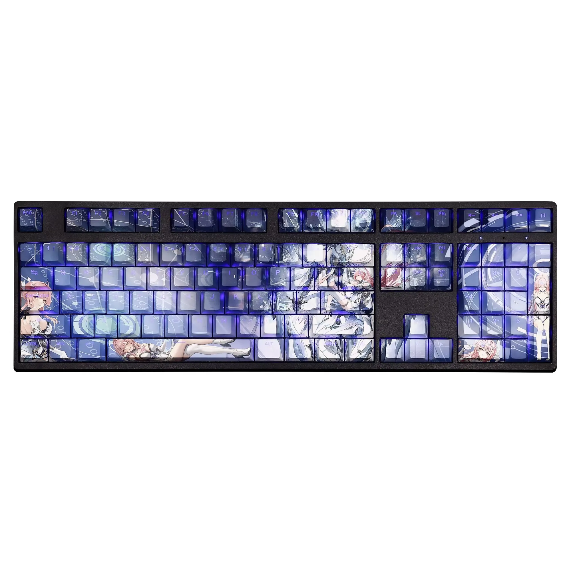 Набор из 108 клавиш Wuthering Waves Aimis, PBT, с подсветкой, мультяшные аниме-кейкапы для игровых клавиатур ANSI 61, 87, 104, 108
Набор из 108 клавиш Wuthering Waves Aimis, PBT, с подсветкой, мультяшные аниме-кейкапы для игровых клавиатур ANSI 61, 87, 104, 108