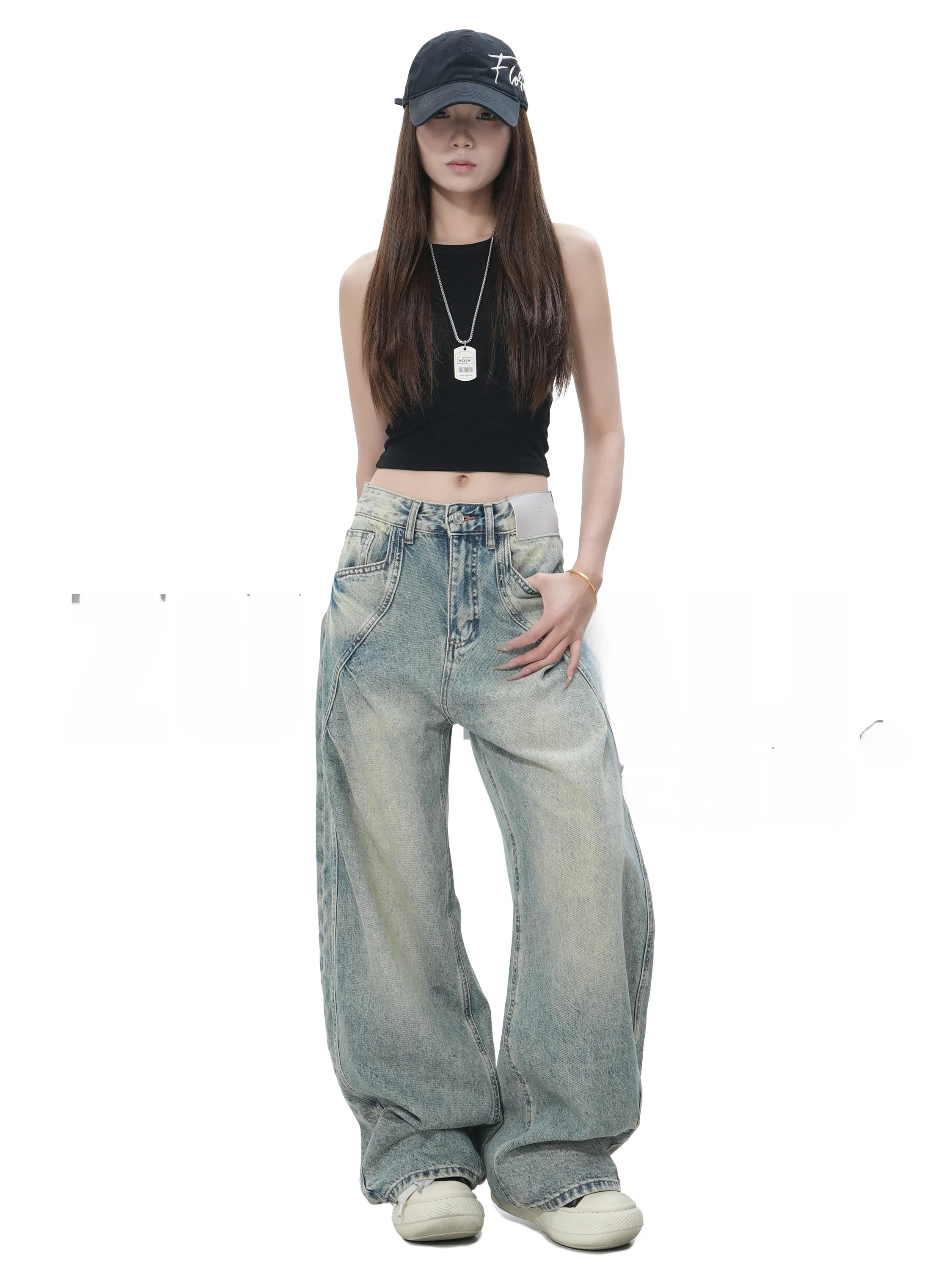 Zuolali High Waist Wide Leg Jeans Adjustable Buckle Design Comfortable Breathable Cotton Casual Style Blue Denim Pants
Zuolali High Waist Wide Leg Jeans Adjustable Buckle Design Comfortable Breathable Cotton Casual Style Blue Denim Pants