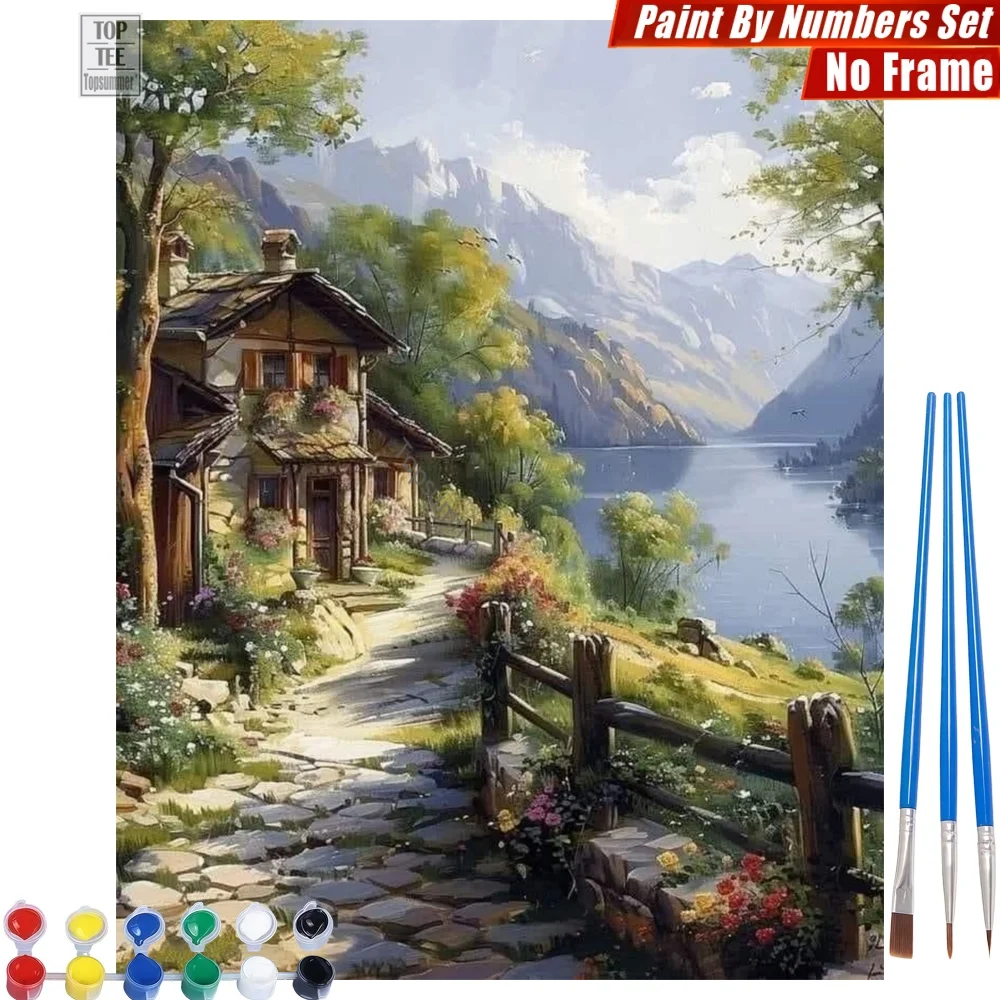 Pastoral Mountain Cottage Paint By Number Set - Stone Path Lake Creative Family Fun Father'S Day Gift For Dad
Pastoral Mountain Cottage Paint By Number Set - Stone Path Lake Creative Family Fun Father'S Day Gift For Dad
