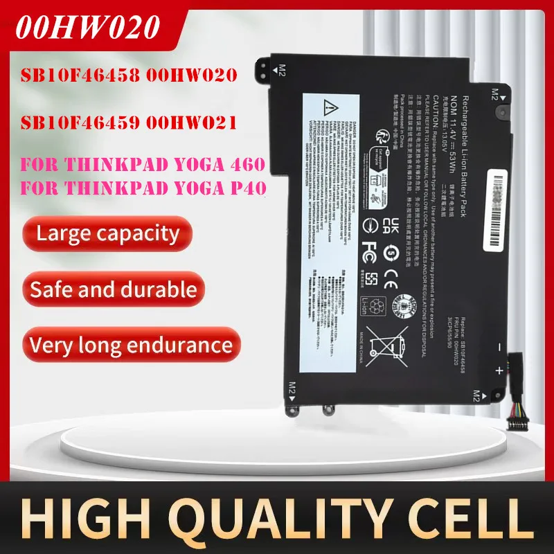 00HW020 Laptop Battery For Lenovo Thinkpad Yoga 460 Series 20EL 20EM 20FY 20GQ 20GR
00HW020 Laptop Battery For Lenovo Thinkpad Yoga 460 Series 20EL 20EM 20FY 20GQ 20GR