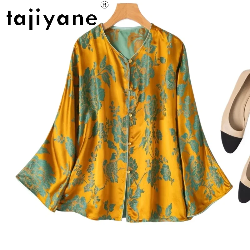 TAJIYANE 35% Natural Mulberry Silk Shirt Woman Luxury Chinese Style Blouse High Quality Spring Tops 2026 Women Clothes camisas
TAJIYANE 35% Natural Mulberry Silk Shirt Woman Luxury Chinese Style Blouse High Quality Spring Tops 2026 Women Clothes camisas