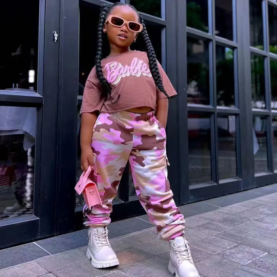 Europe and The United States Girls' Clothing 2025 New Fashion Short-sleeved Camouflage Trouser Set 90-140cm Kids Outfits
Europe and The United States Girls' Clothing 2025 New Fashion Short-sleeved Camouflage Trouser Set 90-140cm Kids Outfits