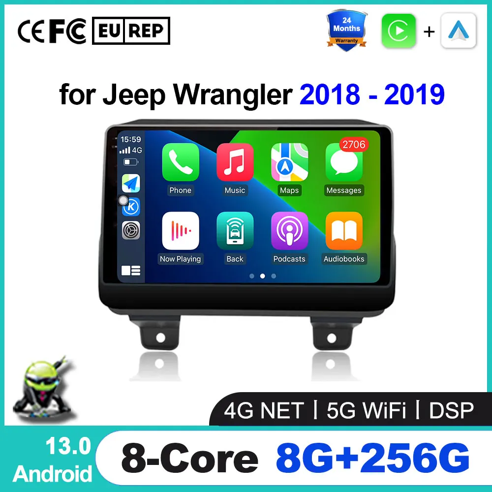 Android Carplay Android Auto Wireless Multimedia Automotive for Jeep Wrangler 2018 - 2019 DSP FM AM Navigation Radio
Android Carplay Android Auto Wireless Multimedia Automotive for Jeep Wrangler 2018 - 2019 DSP FM AM Navigation Radio