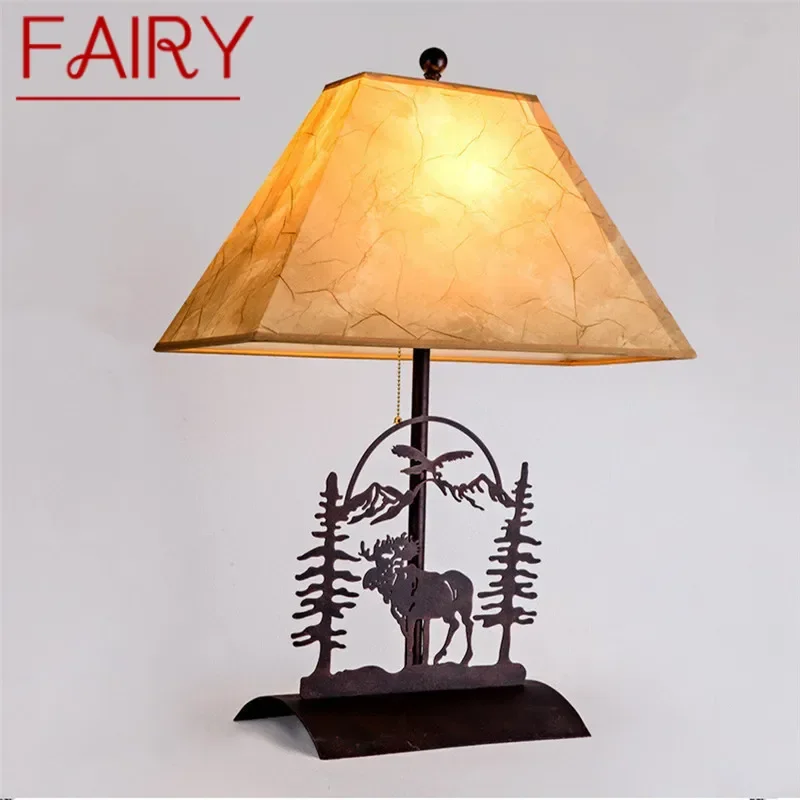 FAIRY American Retro Table Lamp LED Nordic Art Living Room Study Bedroom Bedside Lamp Villa Hotel Homestay Desk Light
FAIRY American Retro Table Lamp LED Nordic Art Living Room Study Bedroom Bedside Lamp Villa Hotel Homestay Desk Light