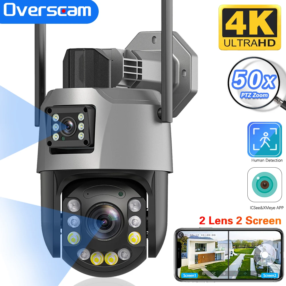 4K 8MP WiFi Camera Outdoor 50X Zoom Dual Lens PTZ Security IP Cameras 150M IR Distance Human Detection Video Surveillance Webcam
4K 8MP WiFi Camera Outdoor 50X Zoom Dual Lens PTZ Security IP Cameras 150M IR Distance Human Detection Video Surveillance Webcam