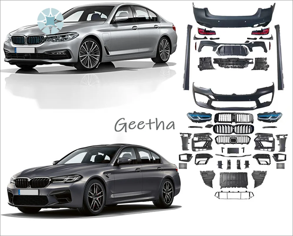 Высококачественный комплект кузова для BMW 5-й серии G30/G38 до M5 LCI, автомобильные детали, комплект решетки переднего и заднего бампера с задними фарами
Высококачественный комплект кузова для BMW 5-й серии G30/G38 до M5 LCI, автомобильные детали, комплект решетки переднего и заднего бампера с задними фарами