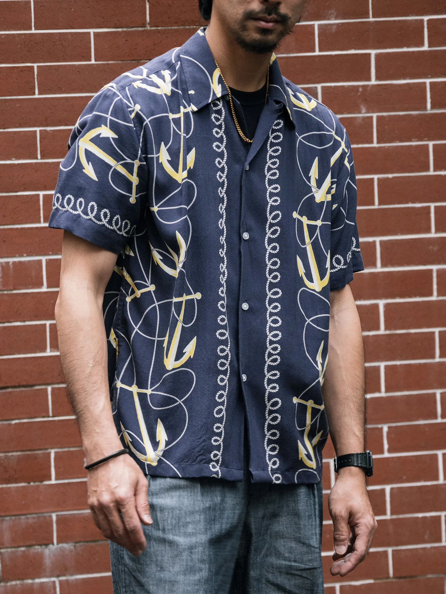 Rugged Bronson East Coast Retro Sea Spear Artificial Silk Short Sleeve Holiday Shirt Cuban Collar Summer Hawaiian Aloha Men's...
Rugged Bronson East Coast Retro Sea Spear Artificial Silk Short Sleeve Holiday Shirt Cuban Collar Summer Hawaiian Aloha Men's...