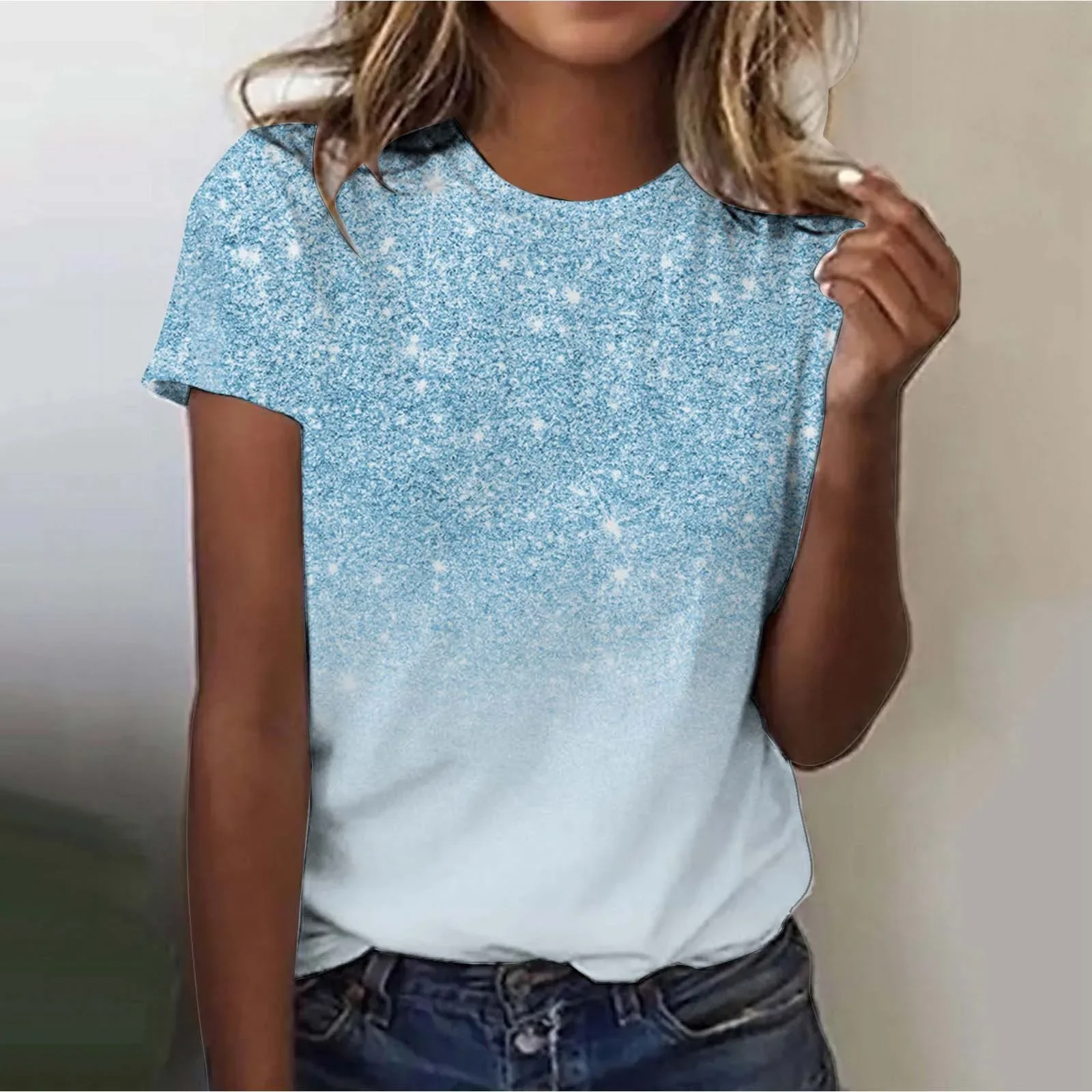 2025 Women's Street Trendy T-shirt Dreamy Star 3D Printed Short Sleeve Versatile Daily Casual Loose Round Neck Top Women's Wear
2025 Women's Street Trendy T-shirt Dreamy Star 3D Printed Short Sleeve Versatile Daily Casual Loose Round Neck Top Women's Wear